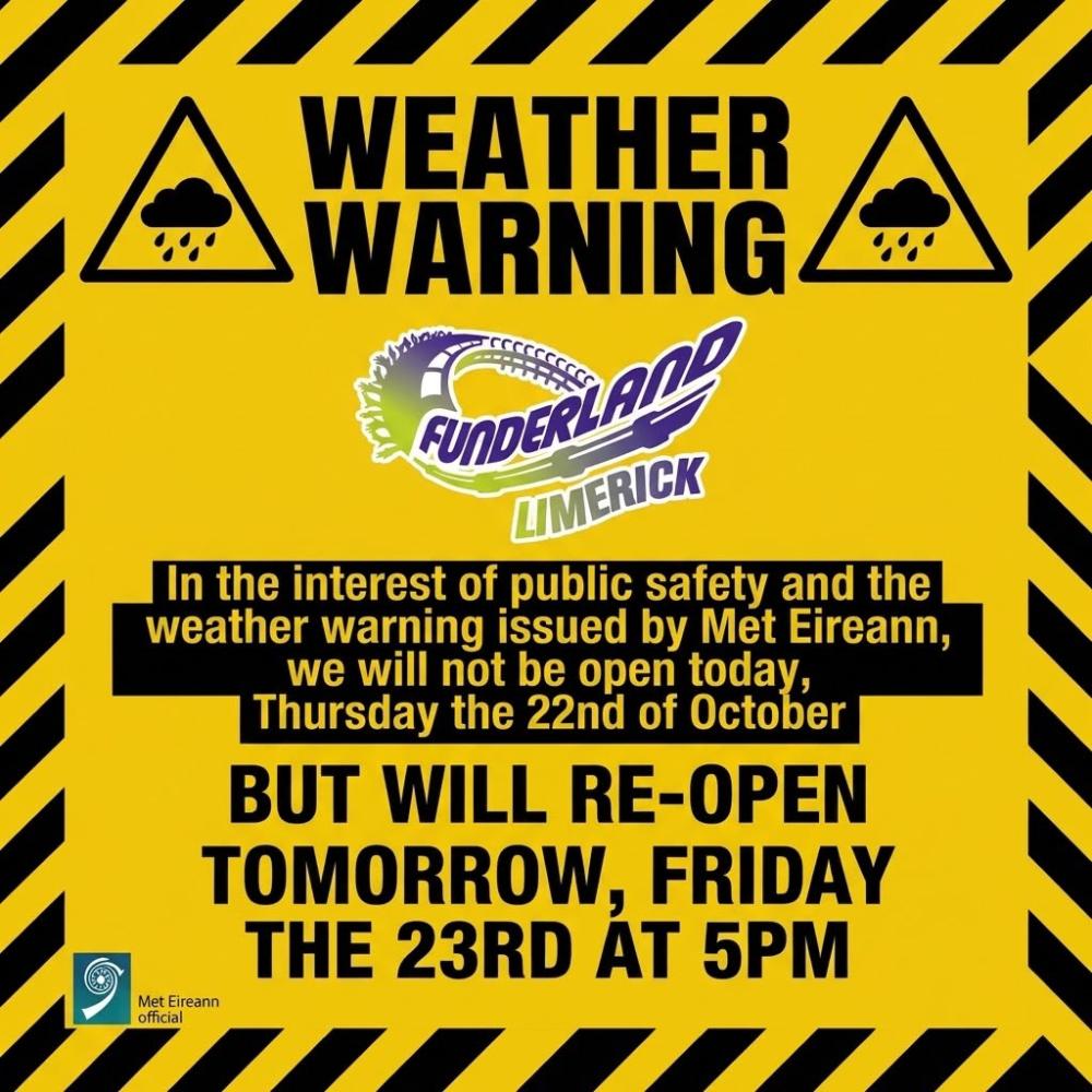 Weather Notice Limerick - Funderland